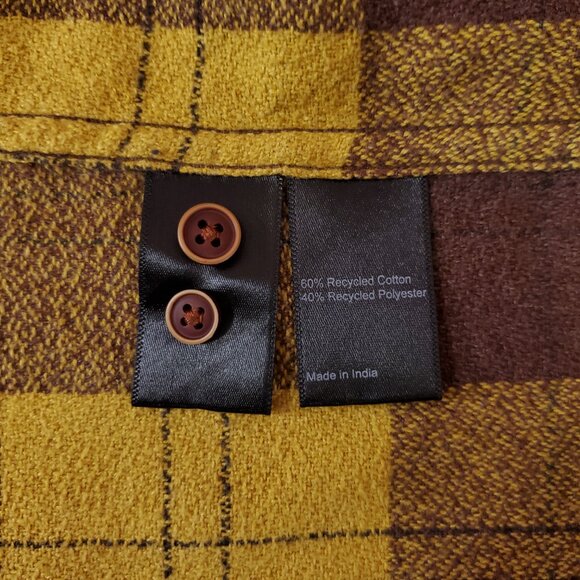 Wellen Huckberry Mens Medium Brushed Hazy Flannel Shirt Button Up Plaid - Picture 10 of 13